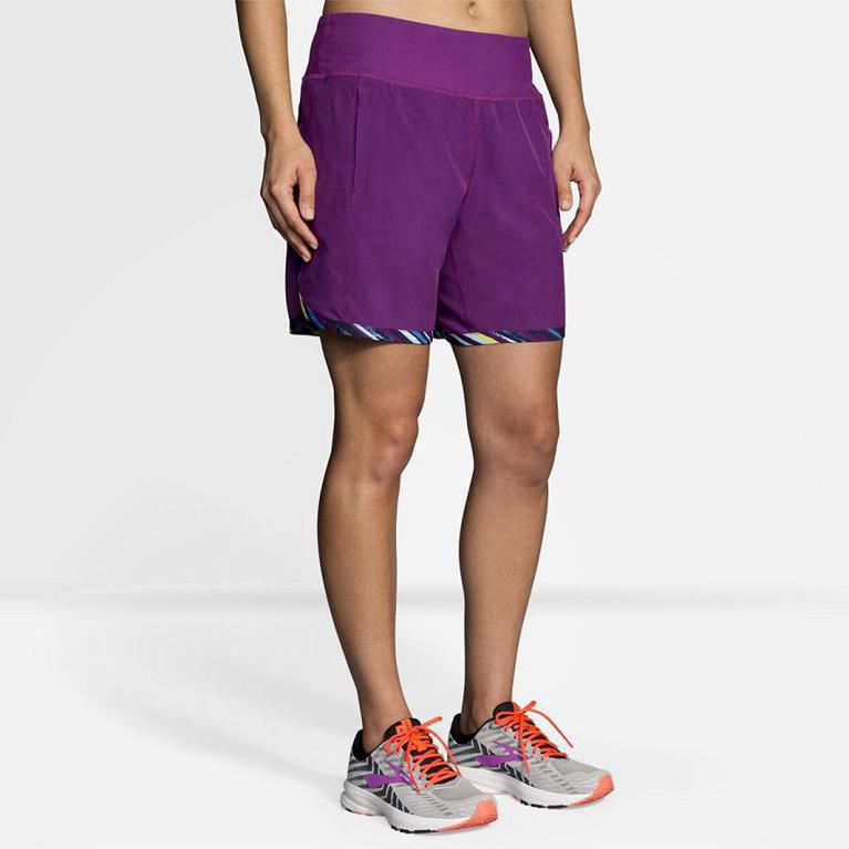 Brooks Chaser 7 Australia - Women's Running Shorts - Purple (184763-ULV)